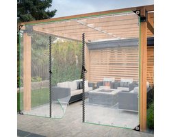 Transparante Buitenrolgordijn Waterdicht Voor Tuin en Veranda
