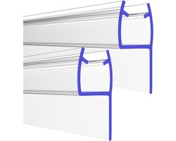 Transparante Douchedeur Afdichting met Rubberen Lip - Waterafstotend, Geschikt voor 6 mm Glas, 1 Meter Lengte