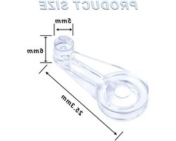 Transparante Glashouders Clips - 25 Stuks voor Spiegels, Glazen Planken en Kastdeuren met Schroeven