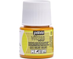 Transparante Glasverf voor Kunst op Glas - Zon Geel - 45 ML