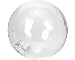 Transparante glazen plafondlamp met G9-fitting en kristallen bol voor thuis