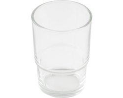 Transparante glazen tandenborstelbeker voor wandmontage - Stijlvol en duurzaam badkameraccessoire