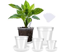Transparante Kwekerij Potten - Set van 8 - Duurzaam Plastic - Voor Diverse Planten