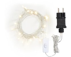 Transparante LED lichtsnoer met schakelaar - 5,2 meter
