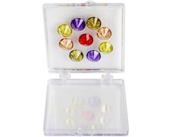 Transparante opbergdoos - Edelsteen houder - Sieraden presenteren - Met kleverige gel pad - 55x55x10 mm - Transparant