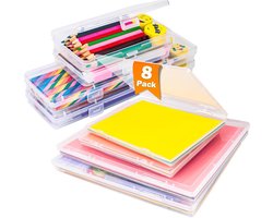 Transparante opbergdozen - multifunctionele organizer - 8 stuks - kunststof - A4 formaat