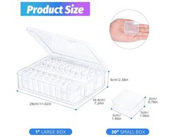 Transparante opbergdozen - veelzijdig en praktisch - set van 31 - PP-materiaal