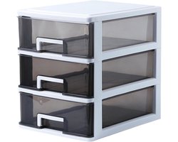 Transparante Opbergladen - Bureaukast Lades - Bureau Organiseren - Stapelbaar Ontwerp - 26x18x32.5 cm - Transparant