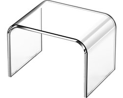 Transparante Opstapkruk - Elegante Acryl Kruk voor Kinderen en Volwassenen - Geschikt voor Keuken en Badkamer - Maximale Belastbaarheid 113 kg