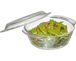 Transparante Ovenschaal met Deksel 20 x 18 x 8 cm - 1 Liter