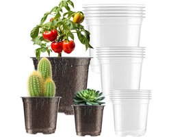 Transparante Plantenpotten Set - 15 Stuks voor Bloem- en Tuinplanten
