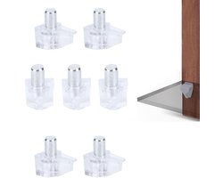 Transparante Plastic Plankpinnen - Set van 50 - Boekenkast Accessoires - Vitrinekast Beugels - Garderobe Houder