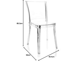 Transparante Polycarbonaat Stoel - Set van 4 Stuks voor Eetkamer en Tuin