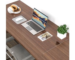 Transparante PVC Bureauonderlegger met Ronde Hoeken, Waterdicht en Antislip, Beschermmat voor Kantoor en Thuis (60 x 40 cm) - Ideaal voor Bureau, Laptop en Accessoires