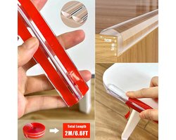Transparante randbeschermer siliconen beschermstrip, zachte hoekbeschermers voor kinderen, zelfklevende babybescherming voor meubels tegen scherpe hoeken voor laden, kasten, tafels (breedte 1 cm)