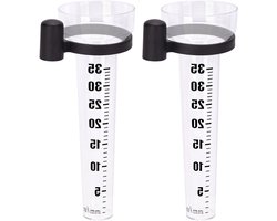 Transparante Regenmeter voor Buiten - Set van 2 - Tuinaccessoires voor Nauwkeurige Neerslagmeting en Weerobservatie