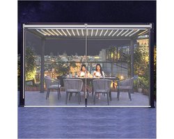 Transparante Rolgordijnen - PVC Gordijnen Buiten - Bescherming tegen Weer - Volledig Waterdicht - 130x300cm - Transparant