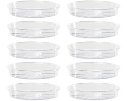 Transparante schoteltjes - functioneel en stijlvol - pack van 5 of 10 - kunststof - diameter 12 of 14 cm