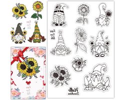 - Transparante stempel - Zonnebloem - Gevoelens - Dwerge - Transparant rubber - Zegel - DIY - Scrapbooking - Papier - Handwerk - Kaarten - Bloemen - Poststempel - Geschikt voor - Creatie - Siliconen - Waterkoker - Poststempel