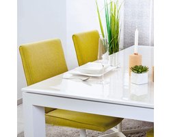 Transparante Tafelbeschermfolie met Structuur (1,5 mm Dik) voor Glazen en Hoge Glans Tafels - 110x100 cm Tafelkleed Beschermer