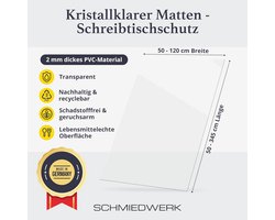 Transparante Tafelbescherming op Maat - 2 mm Dikke Beschermfolie voor Meubels (90 x 160 cm)