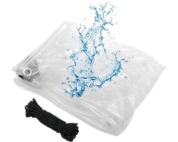 Transparante Tarpaulin met Oogjes - Waterdichte Buitenbescherming - Bescherming voor Tuinmeubelen en Balkonplanten