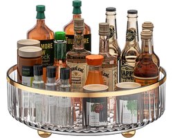 Transparante voorraadkastorganizers en opbergers, 11 inch draaiplateau-organizer, draaibaar opbergrek voor keuken, voorraadkast, kast, eettafel, koelkast, aanrecht, kaptafel, voedselopslag