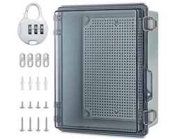 Transparante waterdichte elektrische buitenkast met slot