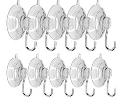 Transparante Zuignap Haakjes - 10 Stuks voor Keuken, Badkamer, Wand en Glasdeur - Ideaal voor Ophangen van Handdoeken en Huishoudelijke Accessoires, Verkrijgbaar in 30mm en 40mm