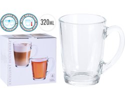 Transparanten Theeglazen 4 stuks - 320 ml