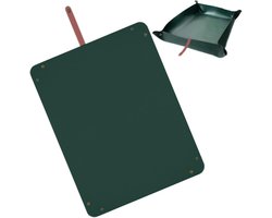 Transplantatiemat Opvouwbaar - Plantbak Tuin - Planten Verpotten - Waterdicht PVC Leer - 67 x 100 cm - Groen