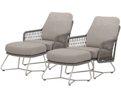 Trapani lounge balkonset 4 delig naturel zand rope