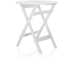 TRAVANO T | Tafel voor buiten 62x62 - Klaptafel Wit