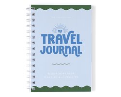 Travel Journal - Reisdagboek - Vakantiedagboek - Reisplanner - Travel Notebook - Journal Vakantie - Invulboek Reizen - Pocket Formaat - Blauw Groen