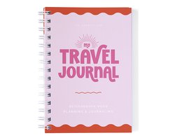 Travel Journal - Reisdagboek - Vakantiedagboek - Reisplanner - Travel Notebook - Journal Vakantie - Invulboek Reizen - Pocket Formaat - Roze Oranje