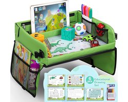 Travel Tray, Indoor & Outdoor Learning Educatief speelgoed Play Tray Lap Desk met Dry Erase - 6 pennen en 5 tekenpapier - Multifunctionele activiteit Creative Games Toy Tray