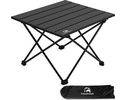 Travelhawk Campingtafel Inklapbaar - Campingtafel Opvouwbaar - Camping Tafel - campingtafel Lichtgewicht - Picknicktafel Kinderen - Zwart - 40x35x30cm - Small
