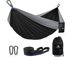 Travelhawk Hangmat - Dubbele en Enkele Hangmatten - Campingaccessoires - Hangmat 2 Persoons - Hammock - Incl Opbergzak Karabijnhaken en Riemen