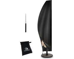 Travelhawk Parasolhoes voor Zweefparasol - Met Rits en Stok - Parasolhoes Waterdicht - Hoes Parasol - Oxford 420D - Tot 400cm - Zwart