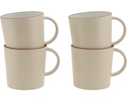 Travellife Avila Camping Mokken Chalk Wit Set 4 Stuks - Gemaakt van gerecyclede materialen - Melaminevrij - Vaatwasser- en magnetronbestendig