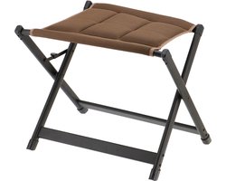 Travellife Barletta Camping Voetenbank Bruin - 2D Mesh - 100 kg draagvermogen - Voetenbank, kruk en bijzettafel in één