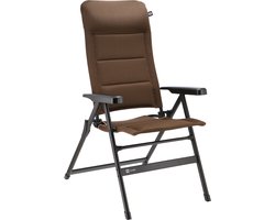 Travellife Barletta Standenstoel Comfort L Bruin - In 7 standen verstelbaar - Ventilerende en sneldrogende 2D mesh bekleding - Water- en uv-bestendig
