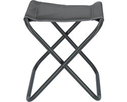 Travellife Barletta Viskruk Comfort Antraciet Model 2022 - Luchtdoorlatend en weerbestendig Airmesh - Tot 100 kg draagvermogen - Campingkrukje, tafel en voetenbank in één
