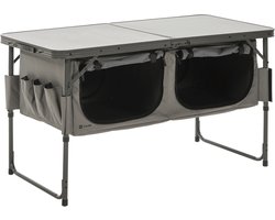 Travellife Camping Opbergkast Toledo Breed Grijs - Water- en uv-bestendig - Compact opvouwbaar - Inclusief draagtas