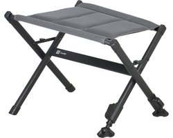 Travellife Olbia Camping Voetenbank Grijs - Verstelbare poten - Compact en opvouwbaar - Ventilerende en sneldrogende 2D mesh bekleding