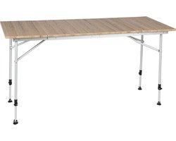 Travellife Sorrento Uitschuifbare Campingtafel Bruin 80/110/140x70 cm - Compact en gebruiksvriendelijk - In hoogte verstelbaar - Stabiel en lichtgewicht