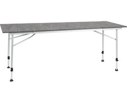 Travellife Sorrento Uitschuifbare Campingtafel Donkergrijs 100/140/180x70cm - Compact en gebruiksvriendelijk - In hoogte verstelbaar - Stabiel en lichtgewicht