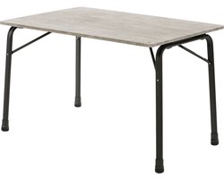 Travellife Veneto Campingtafel Solid lichtgrijs 120x80 - Luxe en solide design - Verstelbare stabilisatievoeten - Compact en eenvoudig in en uit te klappen