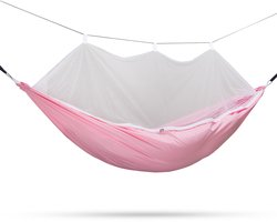Travelnet Hangmat met klamboe L240 x B140 - Roze - 1 pers