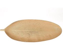 Tray bladvorm Raien MDF 59x21,5x2,5cm goud